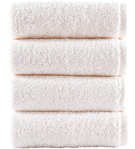 Washcloth Hammam Linen Set Premium Original Turkish Cotton, Four Pack